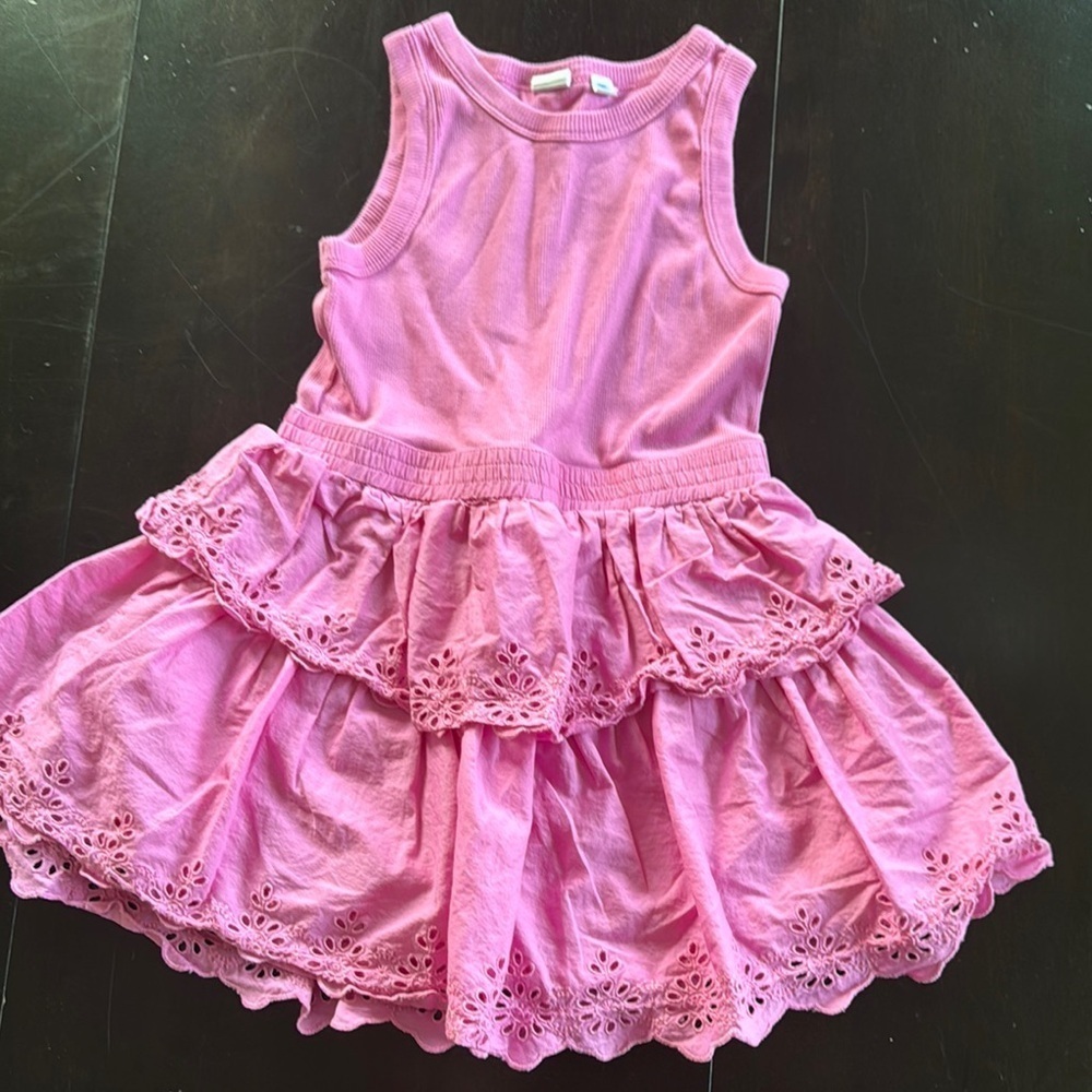 GAP Pink Sleeveless Tiered Ruffle Sundress